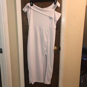 White, off-the-shoulder dress